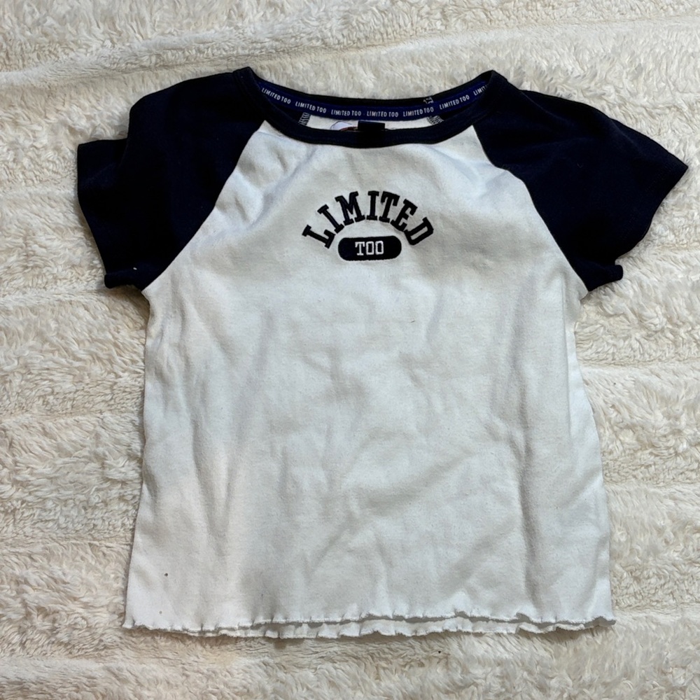 Limited Too Kids' Navy and White Short Sleeve Tee